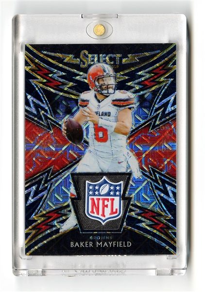 Baker Mayfield 1/1 2018 Select Prizm NFL Shield Patch 