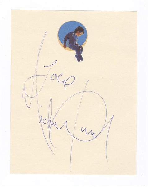 Michael Jackson Signed Neverland Stationery