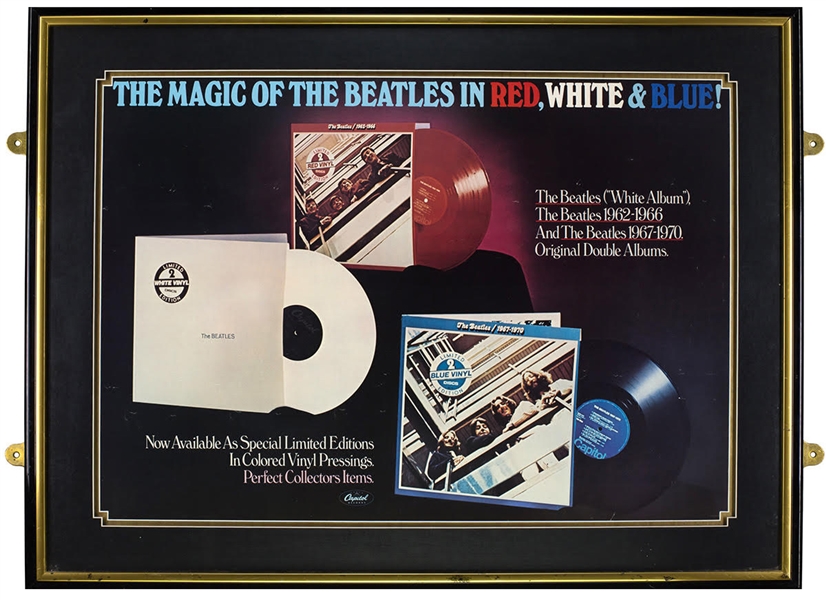 The Beatles 1978 Red, White & Blue Original Capitol Promotional Poster