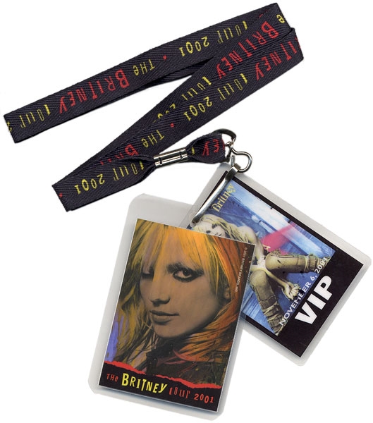 Britney Spears 2001 Tour Original VIP Backstage Pass