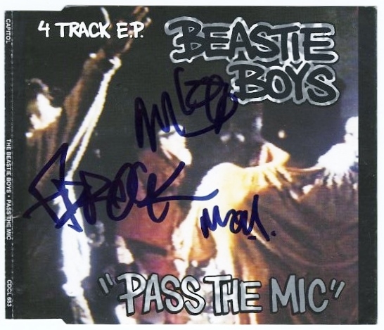 Beastie Boys Signed "Pass The Mic" CD