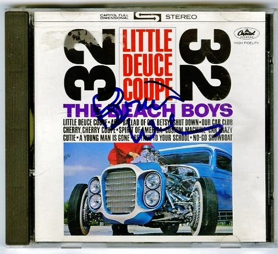 Brian Wilson Signed Beach Boys "Little Deuce Coupe" CD