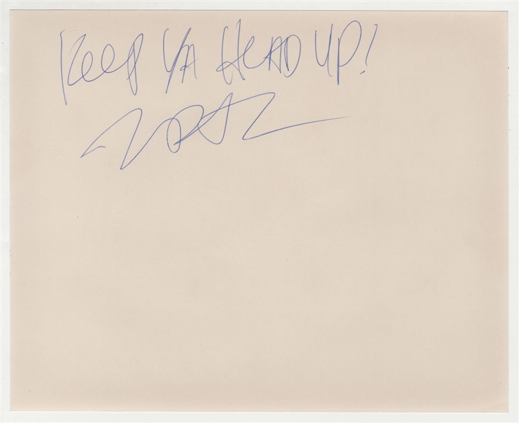 Tupac Shakur Signed & Inscribed Original 1993 Interscope Records Publicity Photograph