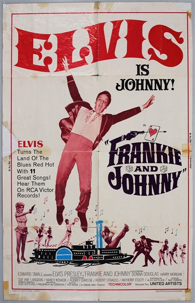 Elvis Presley 26 x 41 "Frankie and Johnny" Original Movie Poster