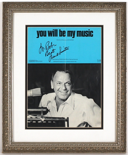 Frank Sinatra Signed and Inscribed "You Will Be My Music" Sheet Music