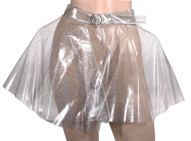 Ariana Grande "God Is A Woman" and Instagram Worn Custom Silver Glitter Skirt