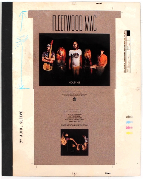 Fleetwood Mac  Original “Hold Me” 45 Single Artwork from the Collection of Larry Vigon