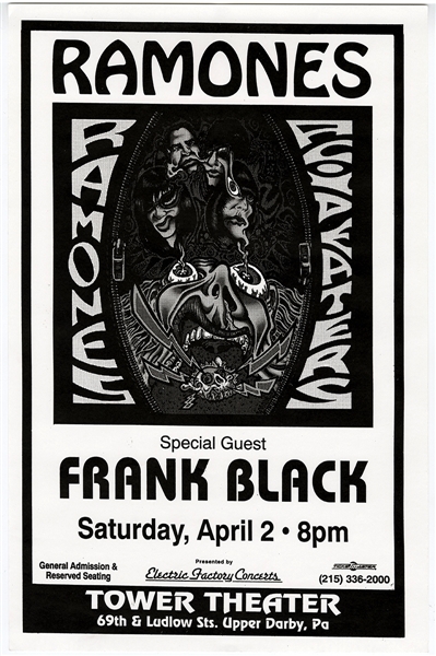 The Ramones Original Tower Theater Concert Poster 