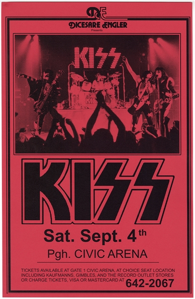 KISS Original Civic Center Concert Poster