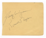 Ronald Reagan and Jane Wyman Signed Album Page JSA LOA 