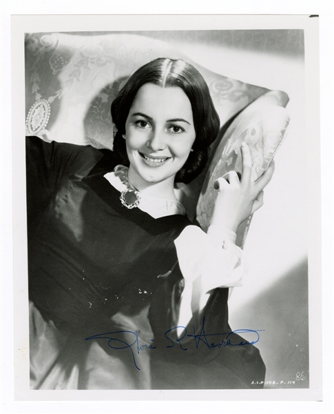 Olivia De Havilland Signed Photograph JSA Authentication    