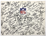 NFL “The Pros” Signed Incredible Poster 30+ Signatures (Dick Butkus, Merlin Olsen, Marcus Allen, Warren Moon) JSA Guarantee
