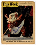 Gordy Howe Signed 1950 “This Week” Magazine JSA Authentication