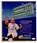Yogi Berra Signed Vintage Pringles Ad JSA Authentication