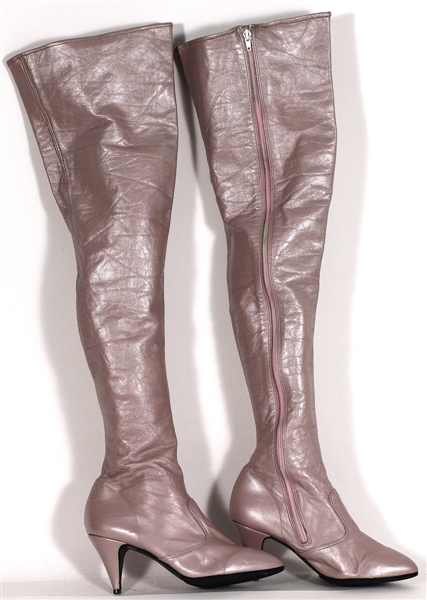 Spice Girl Emma Bunton “Stop" Music Video Production Worn Pink Thigh High Boots
