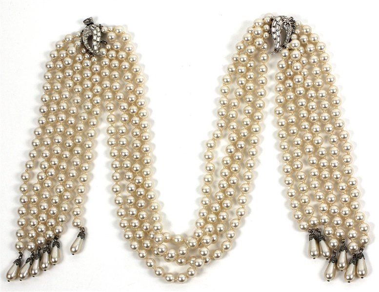 Prince "Diamonds and Pearls" Music Video Production Worn Faux Pearl and Diamond Necklace 