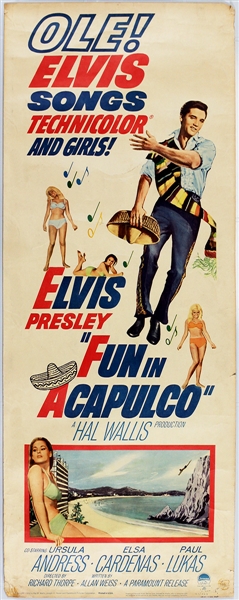 Elvis Presley "Fun In Acapulco" Original Insert Movie Poster