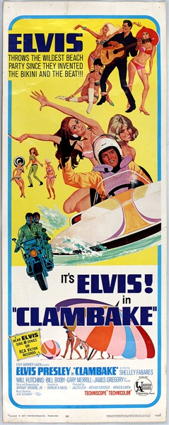 Elvis Presley "Clambake" Original Insert Movie Poster