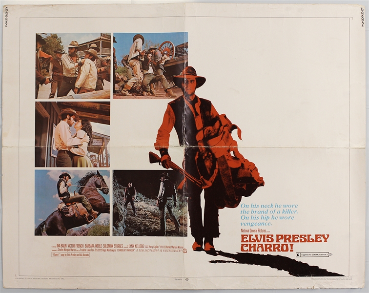 Elvis Presley "Charro" Original Half-Sheet Movie Poster