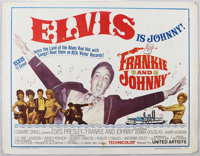 Elvis Presley "Frankie and Johnny" Original Half-Sheet Movie Poster