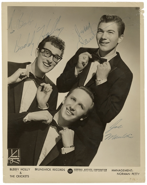 Buddy Holly & The Crickets Signed & Inscribed Original Vintage Promotional Photograph JSA LOA
