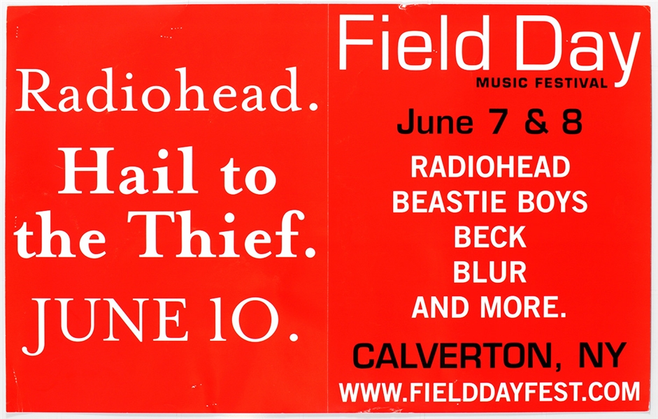 Beastie Boys Original 2003 Field Day Music Festival Concert Poster