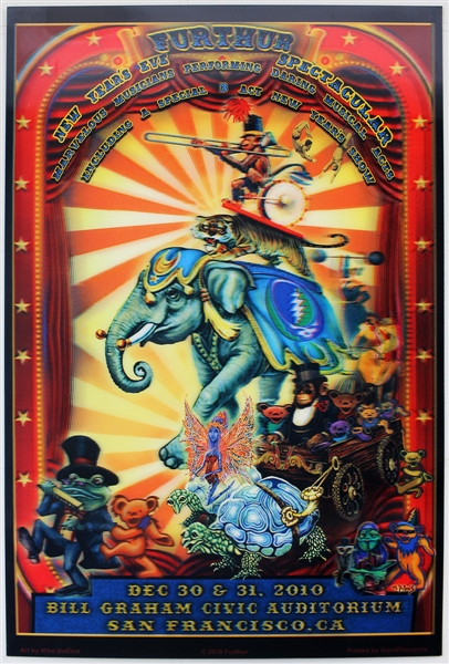 Further (Grateful Dead Members Phil Lesh and Bob Weir) Original 2010 New Years Eve Concert Poster 