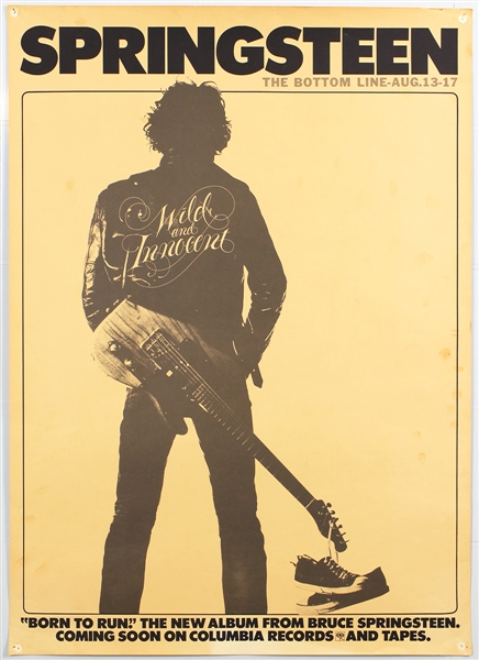 Bruce Springsteen Original 1975 Bottom Line Concert Poster