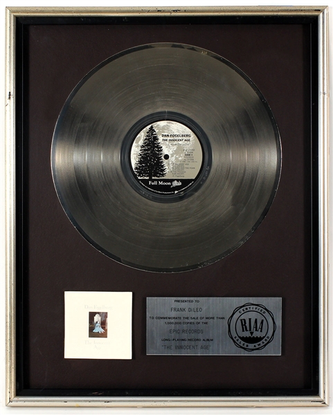 Dan Fogelberg "The Innocent Age" Original RIAA Platinum Record Album Award Presented to Frank DiLeo