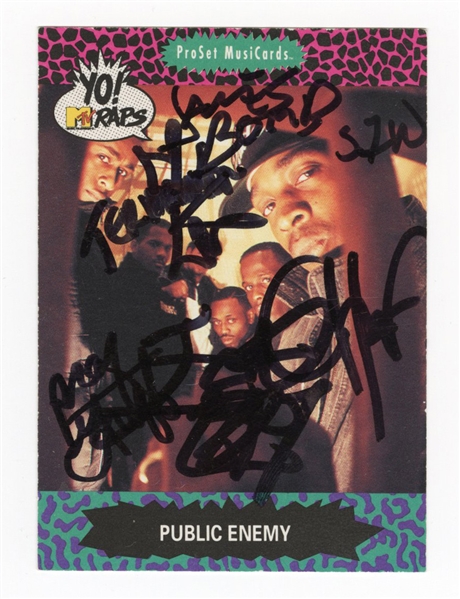 Public Enemy Signed Hip-Hop Trading Card