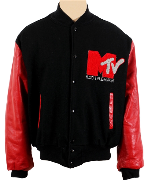 MTV Black Varsity Jacket with Red Sleeves Owned by Frank DiLeo