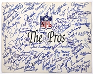 NFL “The Pros” Hall of Fame Signed Poster 50+ Signatures JSA Guarantee