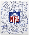 NFL Hall of Famers Signed Poster 50+ Signatures JSA Guarantee