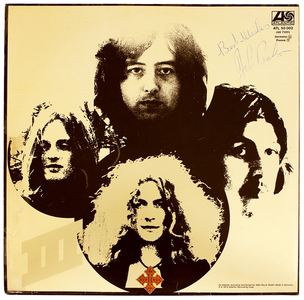 Led Zeppelin John Bonham Signed Led Zeppelin III Album Beckett LOA