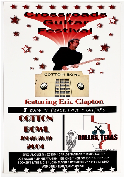 Eric Clapton "Crossroads Guitar Festival" Original Concert Poster