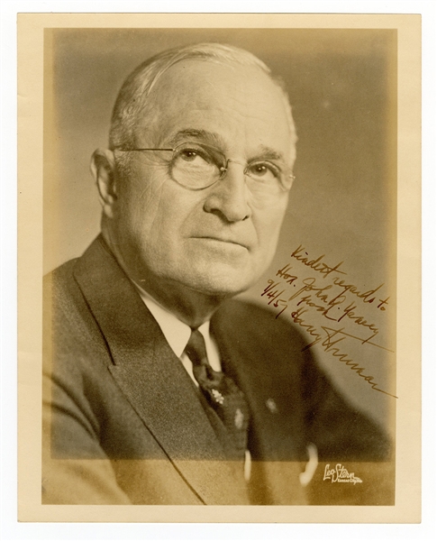 Harry S. Truman Signed & Inscribed Photograph Beckett LOA