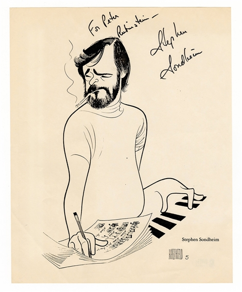 Stephen Sondheim Signed & Inscribed Al Hirschfeld Picture Beckett Authentication