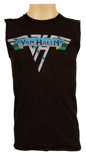 Alex Van Halen 1978 "Sparklers" Lynn Goldsmith Photo Shoot Worn Van Halen Black T-Shirt
