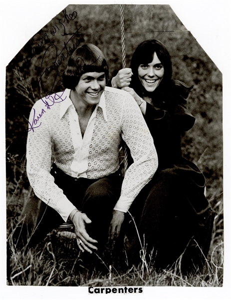 Karen & Richard Carpenter (The Carpenters) Signed Photograph JSA LOA