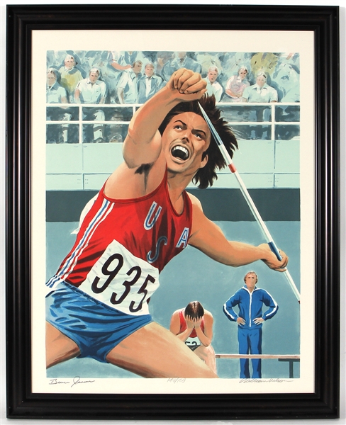 Bruce Jenner Signed Olympic Decathlon Limited Edition Lithograph 