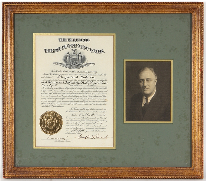Franklin D. Roosevelt Signed Document JSA LOA