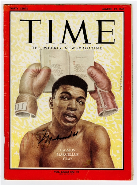 Muhammad Ali Signed 1963 TIME Magazine Cover JSA LOA