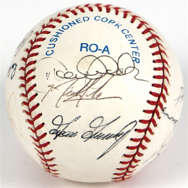 2001 New York Yankees American League Champions Signed Baseball