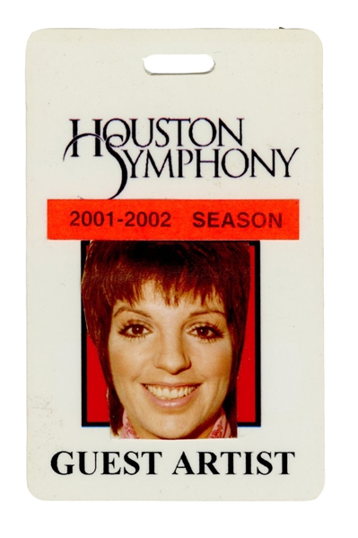 Liza Minelli’s Houston Symphony Guest Artist Laminate
