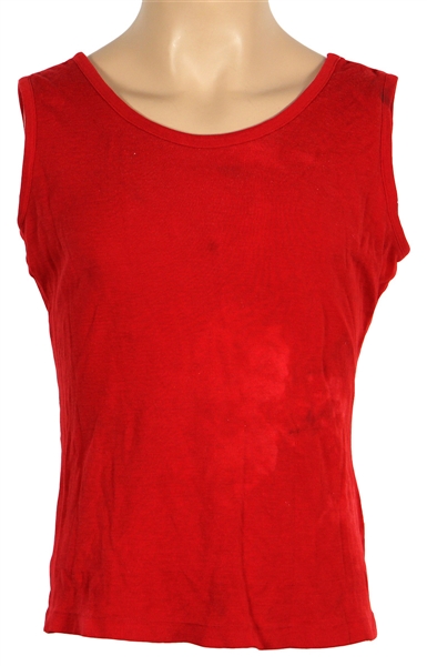 Michael Jackson Owned & Worn Red Sleeveless Shirt