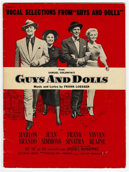 Frank Sinatra Signed "Guys and Dolls" Songbook. Comes with a Gotta Have Rock & Roll™ Certificate of Authenticity.