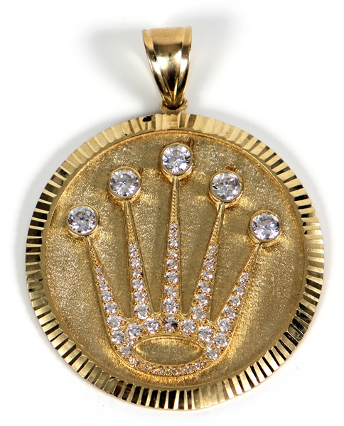 Tupac Shakur Owned and Worn Faux Diamond Crown Medallion