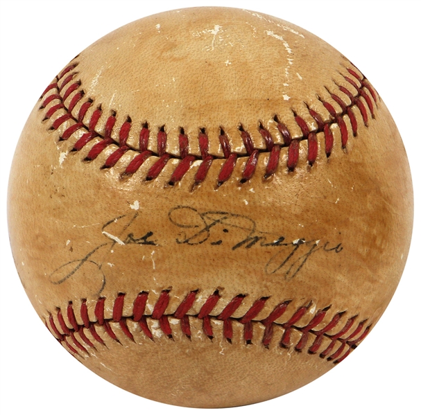 Joe DiMaggio “Rookie” Single Signed Official American League Baseball JSA LOA
