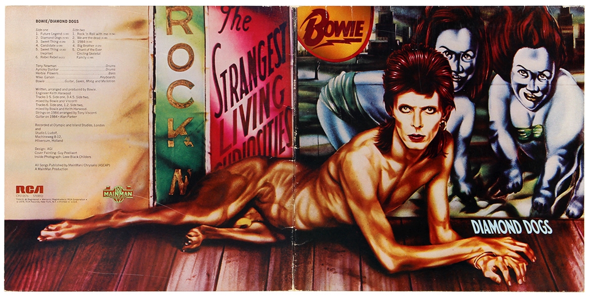 David Bowie Original "Diamond Dogs" Withdrawn Album Cover