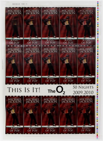 Michael Jackson Original "This Is It" Uncut 3D Tickets Sheets (2)